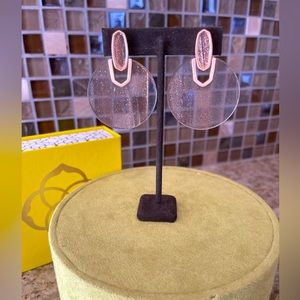 Kendra Scott glass rose gold earrings